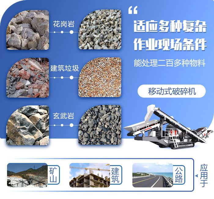 移动圆锥破碎机破碎后的骨料用途多